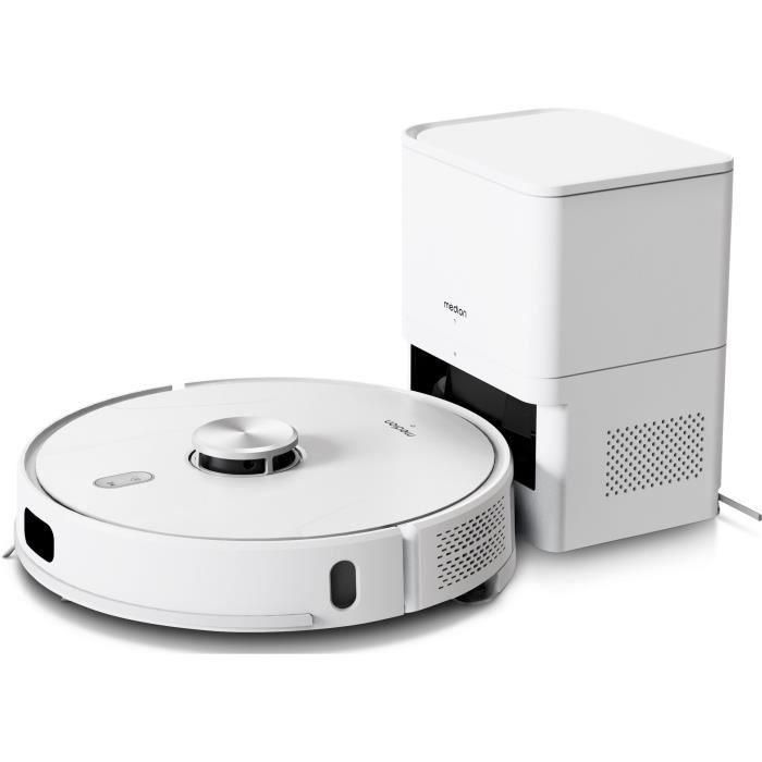 MEDION X41 SW+ - Robot Aspirador con Estación de Vaciado - 200 min - Potente Aspiración de 8000 Pa - Navegación Láser MEDION X41 SW+ - Robot Aspirador con Estación de Vaciado - 200 min - Potente Aspiración de 8000 Pa - Navegación Láser
