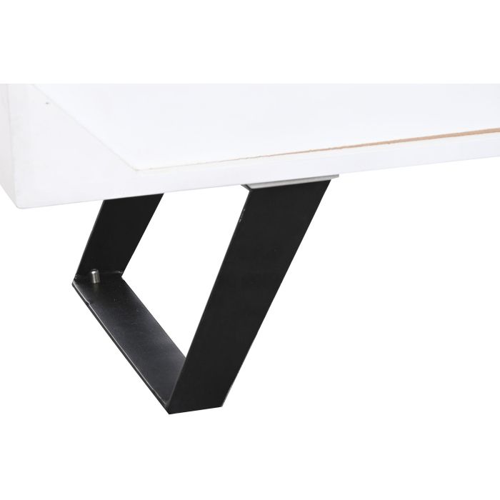 DKD Home Decor Buffet Moderno Madera de Mango Blanco Marrón Oscuro 150x40x80 cm con 3 Cajones, 2 Puertas y 2 Estantes 8