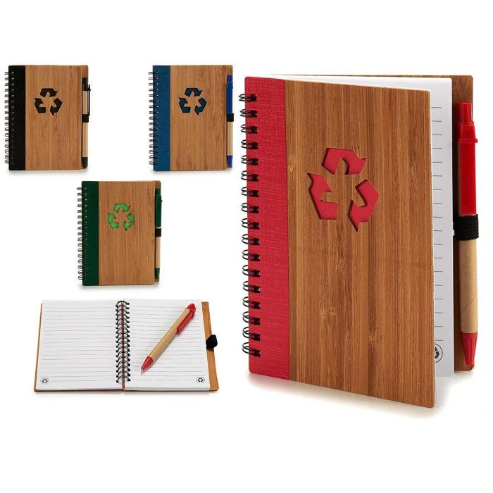 Libreta Bambú Reciclada con Bolígrafo 16x12 cm - Pincello (24 Unidades) Libreta Bambú Reciclada con Bolígrafo 16x12 cm - Pincello (24 Unidades)