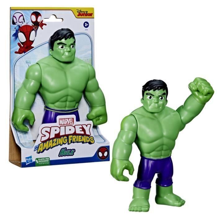 Hasbro F7572 Figura de Acción Spidey y sus Amigos Hulk Gigante 22.5 cm con Accesorio Arácnido Marvel +4 años 0 Hasbro F7572 Figura de Acción Spidey y sus Amigos Hulk Gigante 22.5 cm con Accesorio Arácnido Marvel +4 años 0