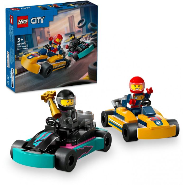 LEGO 60400 City Karts y Pilotos de Carreras, Juego de Construcción de Vehículos con 2 Minifiguras, Juguete para Niños y Niñas +4 Años 13 LEGO 60400 City Karts y Pilotos de Carreras, Juego de Construcción de Vehículos con 2 Minifiguras, Juguete para Niños y Niñas +4 Años 13