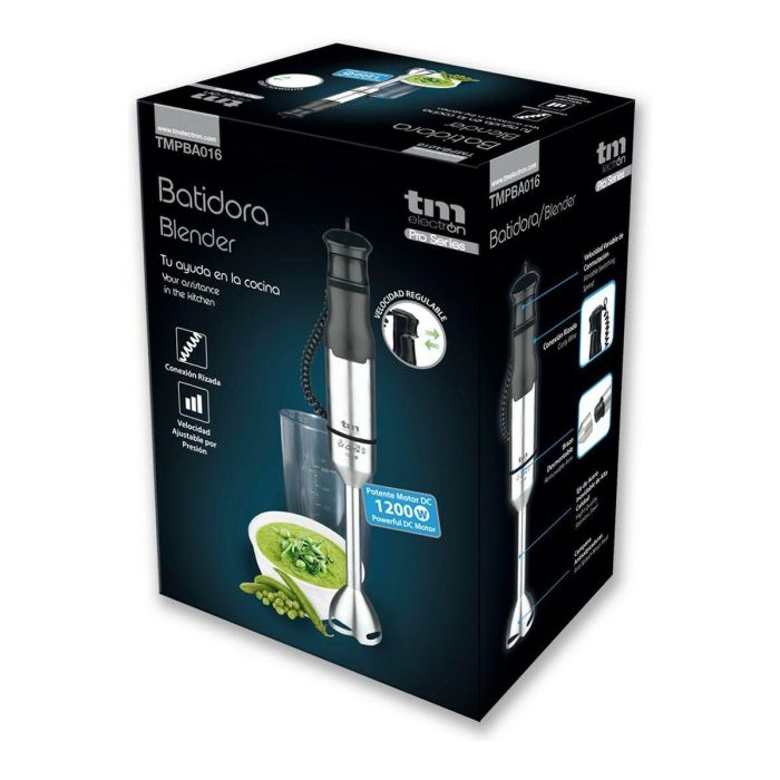 Batidora de Mano TM Electron Acero Inoxidable 1200 W 2