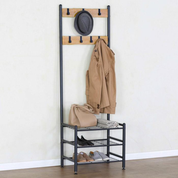 Perchero con Balda Max Home Acero Melamina Aglomerado Minimalista 60 x 175 x 40 cm 5 Perchero con Balda Max Home Acero Melamina Aglomerado Minimalista 60 x 175 x 40 cm 5