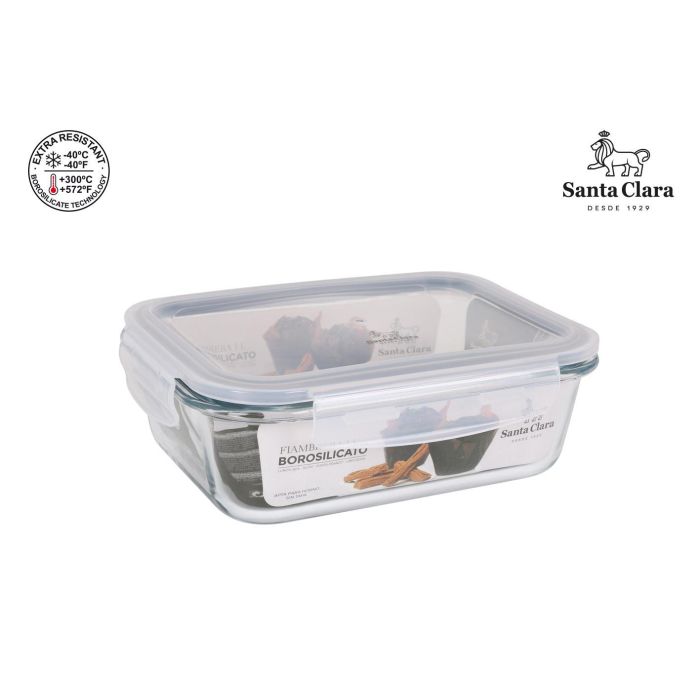 Santa Clara Fiambrera Rectangular con Tapa Hermética 1 litro 20,5 x 15,3 cm (6 Unidades) 0 Santa Clara Fiambrera Rectangular con Tapa Hermética 1 litro 20,5 x 15,3 cm (6 Unidades) 0