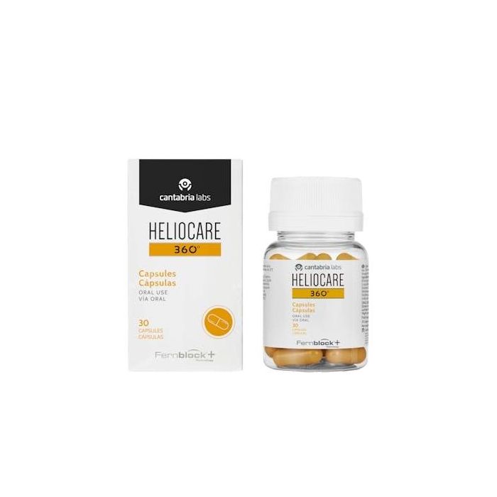 Heliocare 360° Oral Cápsulas Suplemento Fotoprotector Piel desde el Interior Anti-Fotoenvejecimiento y Manchas con Fernblock®+ 30 u