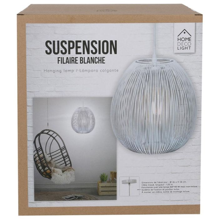 Lámpara Colgante Bola Blanca Home Deco Light 1