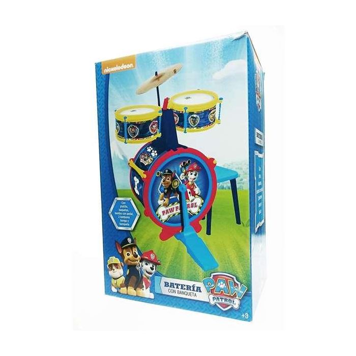 Bateria sencilla paw patrol con banqueta 55x36x38 cm 7 Bateria sencilla paw patrol con banqueta 55x36x38 cm 7