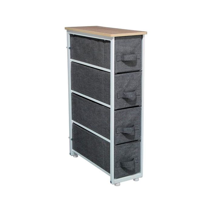 5Five Cajonera estrecha gris oscuro 73,5 x 48 x 20 cm