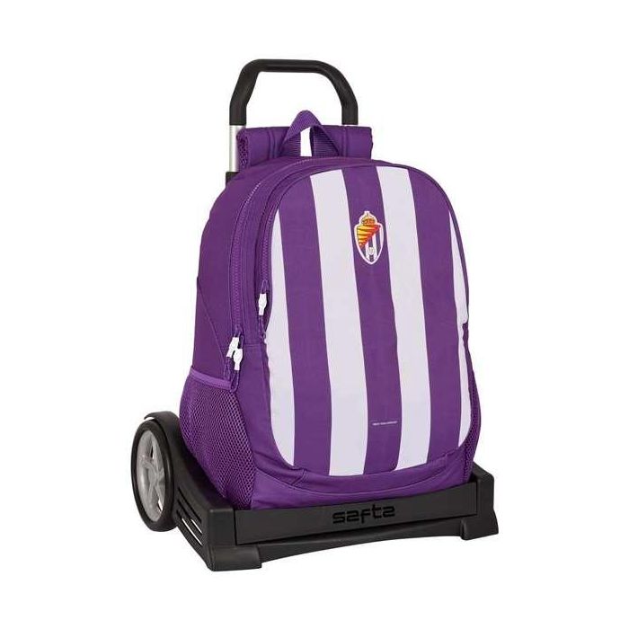 Mochila Escolar con Ruedas Real Valladolid C.F. Morado 32 x 44 x 16 cm Mochila Escolar con Ruedas Real Valladolid C.F. Morado 32 x 44 x 16 cm
