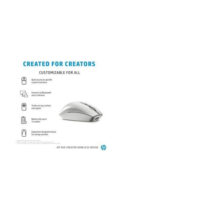 Ratón Inalámbrico HP Silver 930 Creator Plateado 17 Ratón Inalámbrico HP Silver 930 Creator Plateado 17