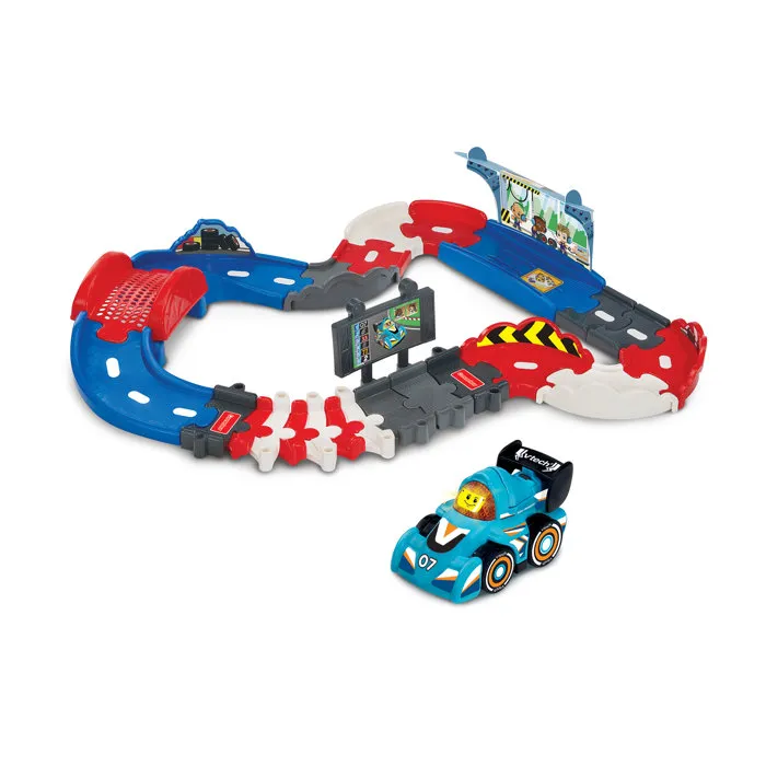 VTech Tut Tut Bolides - Circuito Pit Stop, Juego Infantil Multicolor en Francés (VTE3417765949050)