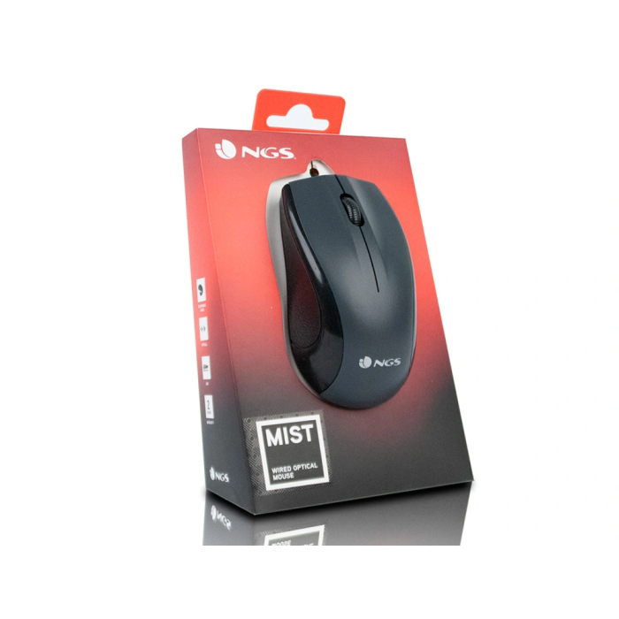 NGS Ratón Mist Óptico 1000DPI USB Negro 7