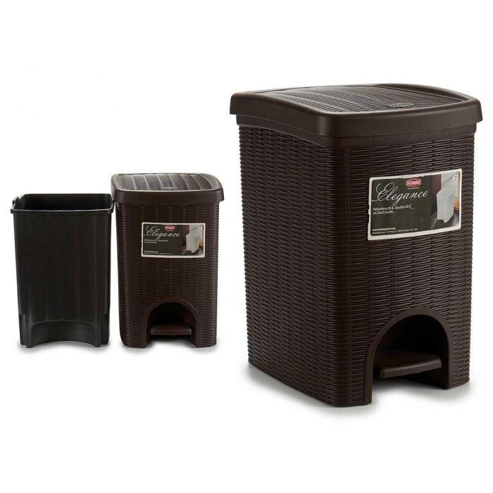 Papelera Elegance Chocolate 20L Stefanplast 27.5x38.5x31 cm, Apertura pedal (6 Unidades) Papelera Elegance Chocolate 20L Stefanplast 27.5x38.5x31 cm, Apertura pedal (6 Unidades)