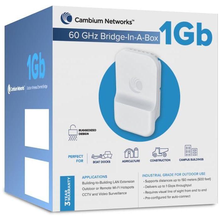 Cambium Networks Bridge in a Box 60GHz 1Gb con Cable UK