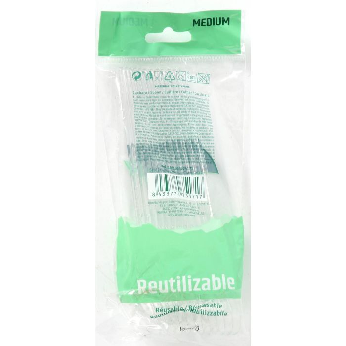 Set de 12 cucharas medianas transparentes Algon 16.6 cm (36 Cajas) 3 Set de 12 cucharas medianas transparentes Algon 16.6 cm (36 Cajas) 3