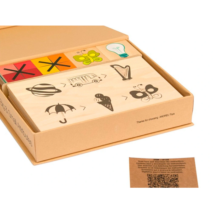 Andreutoys Juego Didáctico de Atributos Grandes y Pequeños, Asociación de Imágenes, Razonamiento Lógico, Observación y Colores. 1
