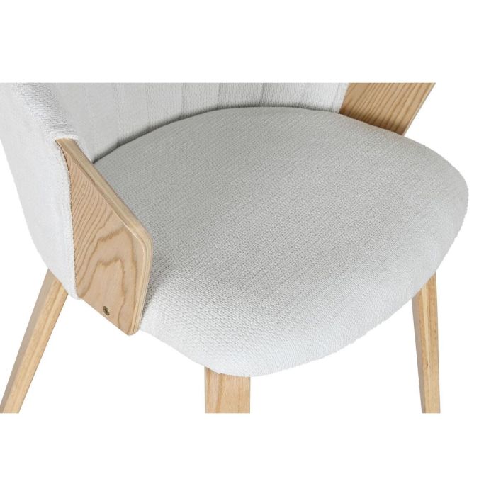 Silla Scandi DKD Home Decor Blanco 57.5 x 75 x 60 cm 3