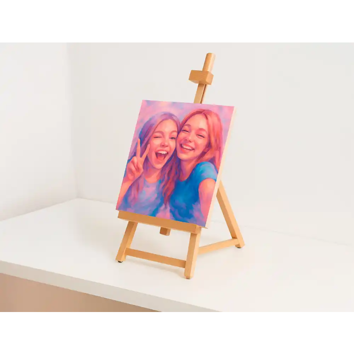 Liderpapel Caballete Pintor Sobremesa Madera Haya Barnizado 47x38x31 cm Certificado FSC 3