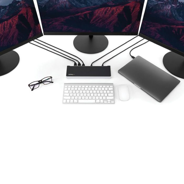 StarTech.com Docking Station 13 en 1 USB-C 4K Triple Monitor para Portátiles, con Carga 60W y Múltiples Puertos 3