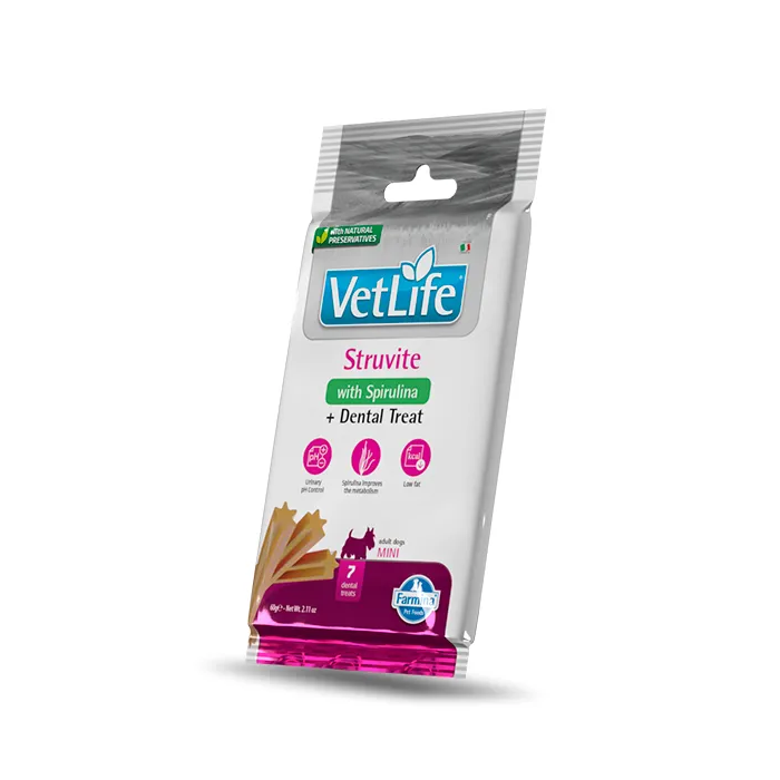 Farmina Treat Vet Life Dog Struvite Adult Mini - Alimento complementario para perros, 15x60 gr Farmina Treat Vet Life Dog Struvite Adult Mini - Alimento complementario para perros, 15x60 gr
