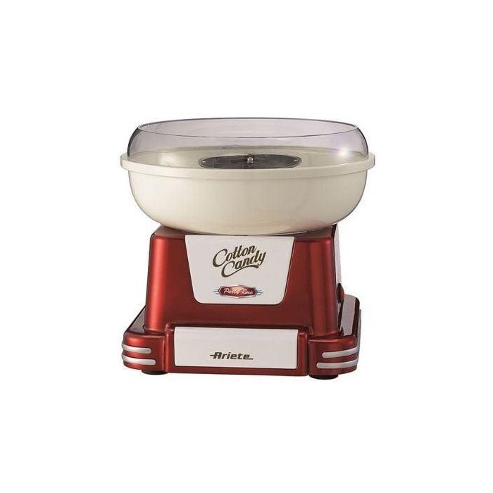 MAQUINA DE ALGODON DE AZÚCAR ARIETE PARTY TIME - 500W - INCLUYE 2 CONOS DE PLÁSTICO Y CUCHARA DE MEDICIÓN - FÁCIL DE LIMPIAR