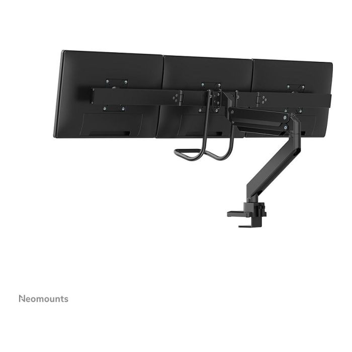 Neomounts NM-D775DX3BLACK Brazo para 3 Monitores de 17" a 27" con Resorte de Gas, Montaje de Escritorio, Negro 19