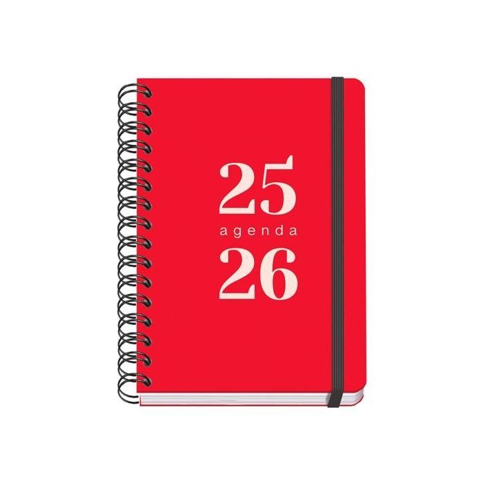 Dohe Agenda Escolar Grammar A5 Espiral Doble Dp Tapa Pp Rojo 2025-2026