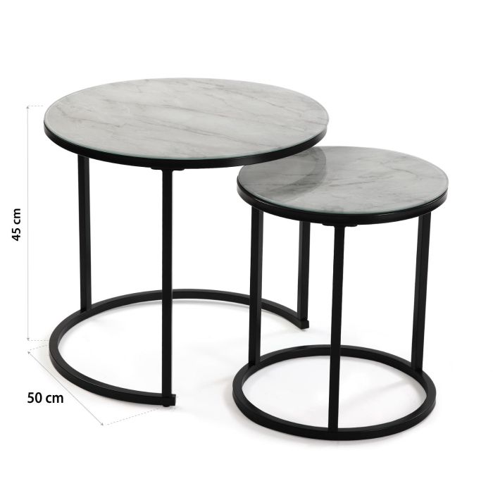 Set Mesillas Nido Acb/ Marmol Versa 50X45CM 5 Set Mesillas Nido Acb/ Marmol Versa 50X45CM 5