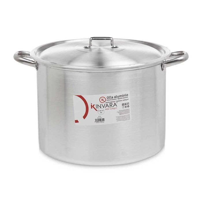 Olla de Aluminio Kinvara 36 cm 30 L - Apta para Gas, Horno y Lavavajillas (2 Unidades) 1 Olla de Aluminio Kinvara 36 cm 30 L - Apta para Gas, Horno y Lavavajillas (2 Unidades) 1