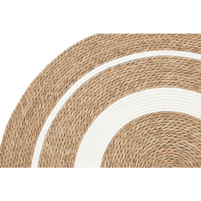 Alfombra  DKD Home Decor Natural Blanco 100 x 0.5 x 100 cm 1 Alfombra  DKD Home Decor Natural Blanco 100 x 0.5 x 100 cm 1