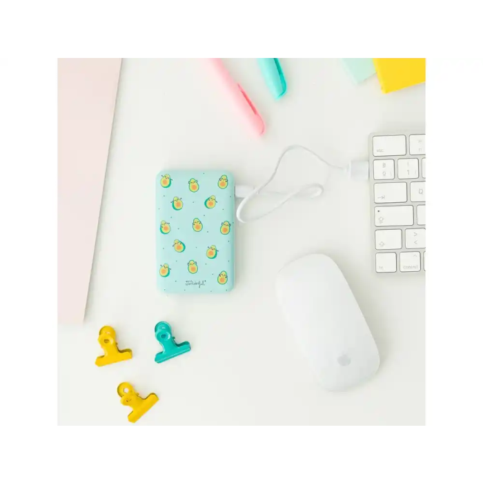 Wondee Bateria Externa 5.000 mAh Aguacates, Bateria Auxiliar Compacta y Ligera para Smartphone 3