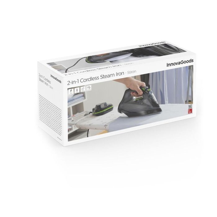 Plancha de Vapor Sin Cable 2 en 1 Stiron InnovaGoods 2400 W 20-30 g/min 1 Plancha de Vapor Sin Cable 2 en 1 Stiron InnovaGoods 2400 W 20-30 g/min 1