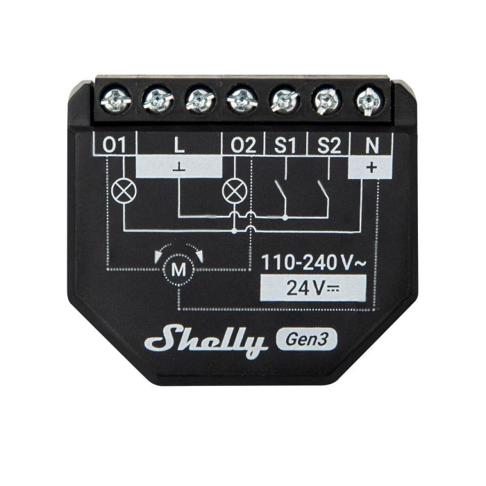 Shelly Relais 2PM Gen3 WLAN max. 16A 2 Canales Medición Empotrar 8