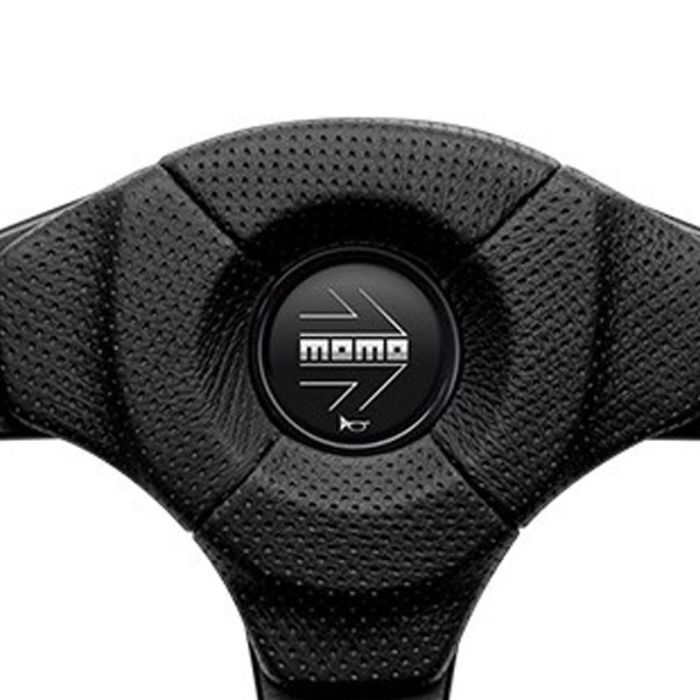 Momo MOMVDKFIGHT35BKR Volante Deportivo Dark Fighter 350 mm Airleather Alcantara, almohadilla cuero negro, fabricado en Italia 1