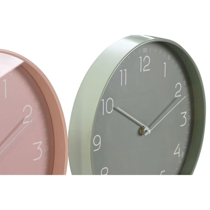Reloj Pared Scandi DKD Home Decor Rosa Palo Verde Menta 4 x 30 x 30 cm (2 Unidades) 3 Reloj Pared Scandi DKD Home Decor Rosa Palo Verde Menta 4 x 30 x 30 cm (2 Unidades) 3