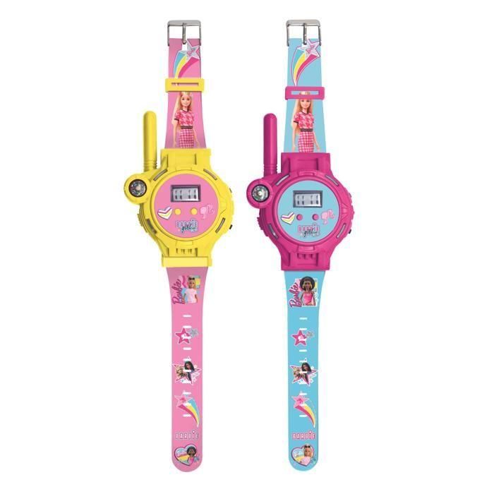 Barbie Reloj Digital 2 en 1 con Función Walkie-Talkie, Alcance 200m, Brújula, Linterna, Temporizador y Batería USB Recargable Barbie Reloj Digital 2 en 1 con Función Walkie-Talkie, Alcance 200m, Brújula, Linterna, Temporizador y Batería USB Recargable