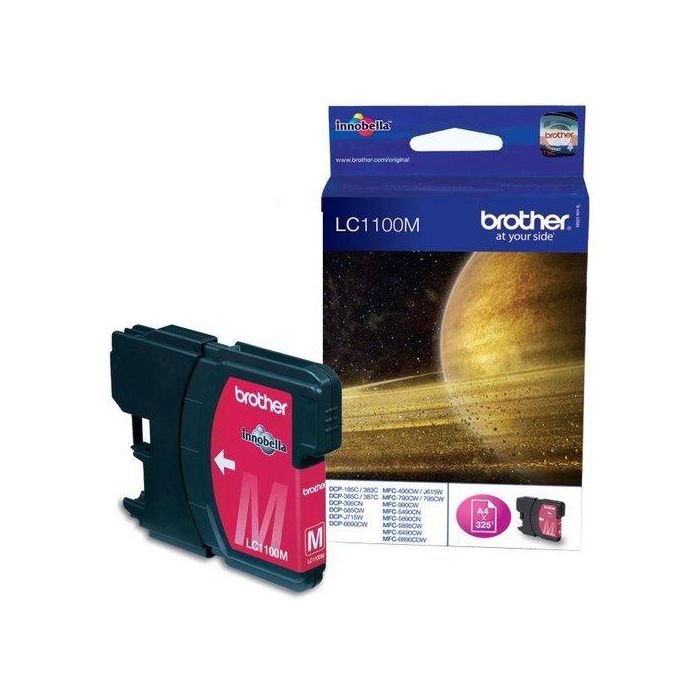 Cart.Ij. Brother Lc 1100M Magenta Mfc-6490Cw/490Cw/990Cw/790Cw/5890Cn/5490Cn/Dcp-385C/6690C/585Cw (325 Pag.)