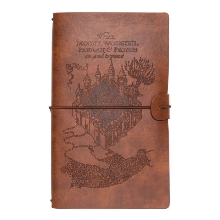 ERIK Cuaderno de Viaje Harry Potter Mapa del Merodeador 20x12cm Recargable con Hojas Bullet y Líneas