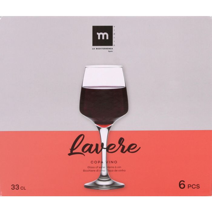 Set de 6 Copas de Vino Lavere 330 ml - La Mediterranea (4 Cajas) 1 Set de 6 Copas de Vino Lavere 330 ml - La Mediterranea (4 Cajas) 1