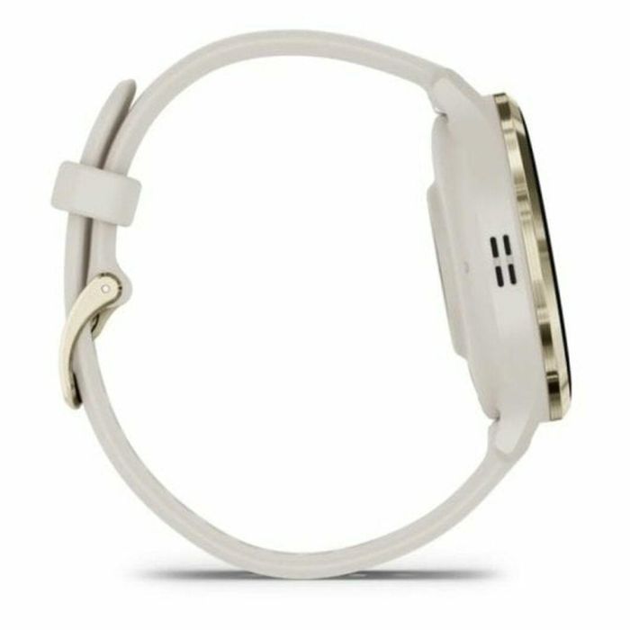 Garmin AAAAL87491 Reloj inteligente con GPS Venu 3S, 30,4 mm (1,2"), acero dorado suave, caja marfil, correa silicona marfil 24