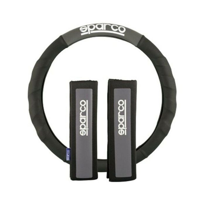 Funda para Volante + Almohadillas para Cinturón Sparco SPC1111 Universal 2 Funda para Volante + Almohadillas para Cinturón Sparco SPC1111 Universal 2