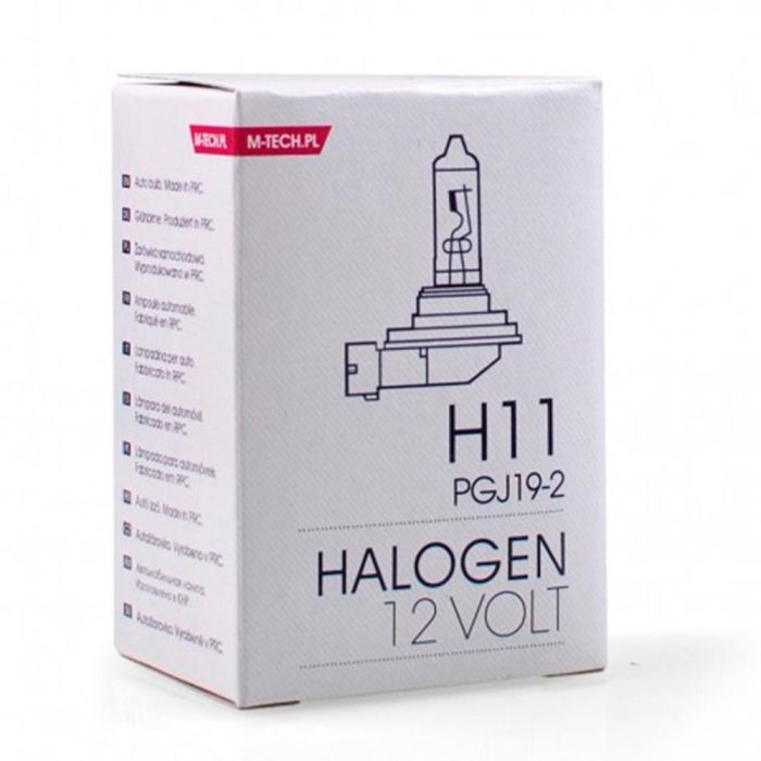 Lámpara Halógena M-Tech Pgj19-2 12 V-55 W H11 MTECZ8 4 Lámpara Halógena M-Tech Pgj19-2 12 V-55 W H11 MTECZ8 4