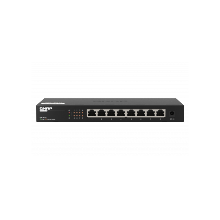 QNAP QSW-1108-8T Switch de Red Multi-Gigabit 8 Puertos RJ-45 2.5GbE, No Gestionable, Plug & Play, Silencioso, Detección de bucles QNAP QSW-1108-8T Switch de Red Multi-Gigabit 8 Puertos RJ-45 2.5GbE, No Gestionable, Plug & Play, Silencioso, Detección de bucles