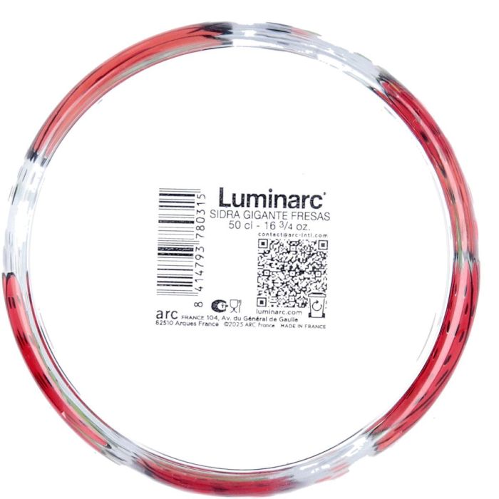 Vaso Alto Vidrio Fresas Luminarc 50 cL 1 Vaso Alto Vidrio Fresas Luminarc 50 cL 1