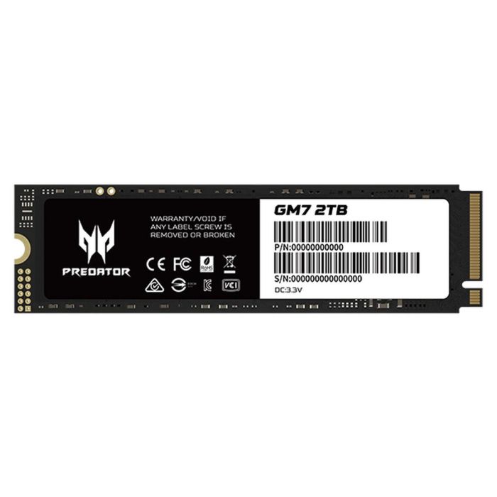 ACER Disco Duro Predator SSD GM7 M.2 NVMe PCIe Gen 4*4 2TB