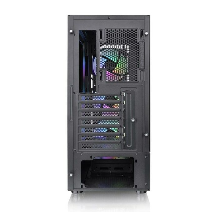 Thermaltake View 200 TG ARGB Caja PC Midi Tower Negra, Panel de Cristal Templado, Iluminación ARGB, 3 Ventiladores 120mm Frontales Preinstalados 1