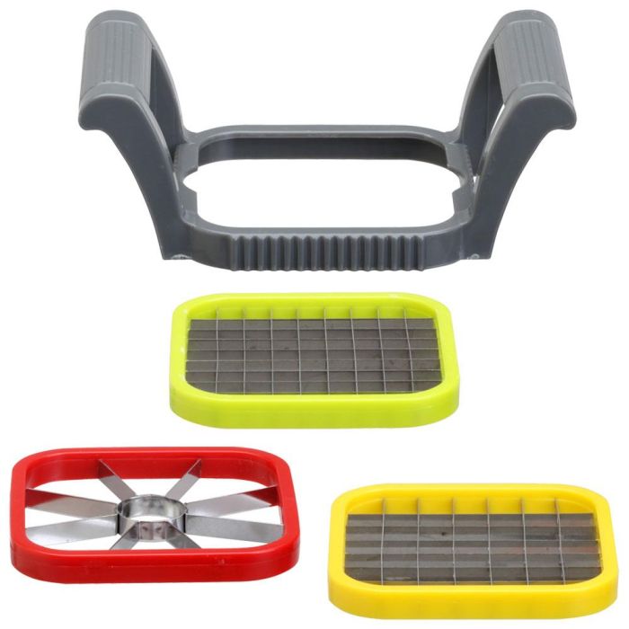 Cook Concept Cortador de Patatas y Manzanas con 3 Cuchillas Intercambiables para Patatas Fritas y Verduras 2