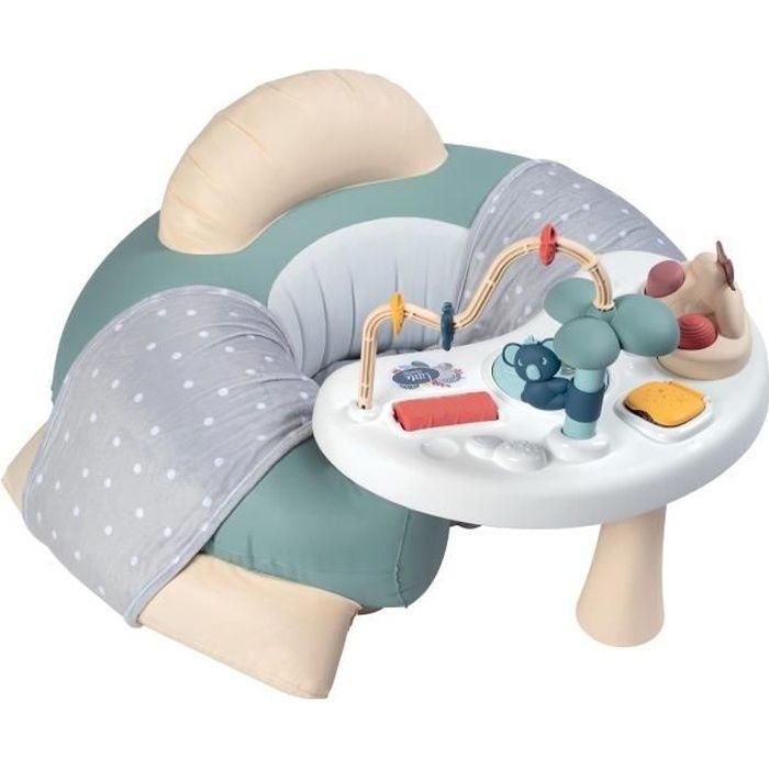 Smoby LS Asiento Acogedor Little Smoby Hinchable para Bebés que Empiezan a Sentarse con Tableta de Actividades Educativas