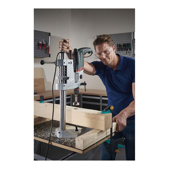 Wolfcraft Soporte para Taladros Ø 43 mm, Aluminio, 57 cm Altura Total