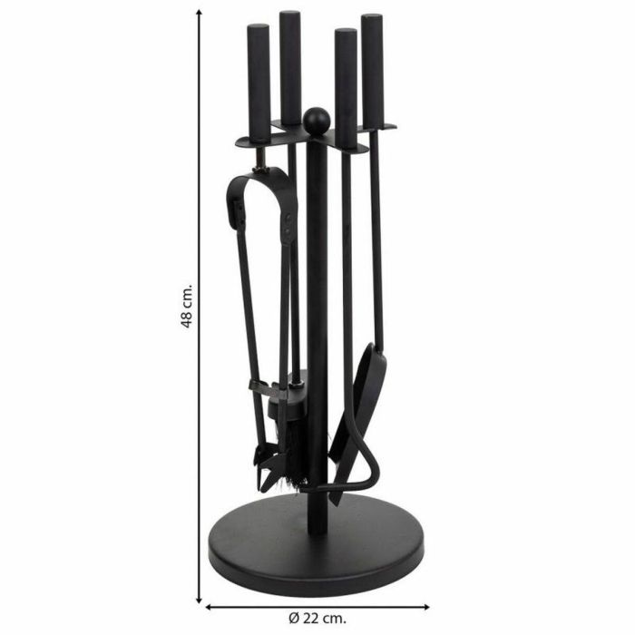 Utensilios para Chimenea Alexandra House Living Negro Hierro 22 x 48 x 22 cm 3